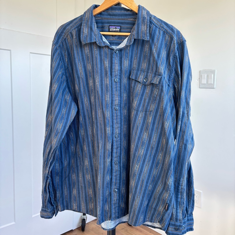 Patagonia Mens Long Sleeve Organic Cotton Midweight Fjord Flannel Shirt XXL